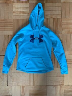Under Armour Turquoise Hoodie with Navy Logo